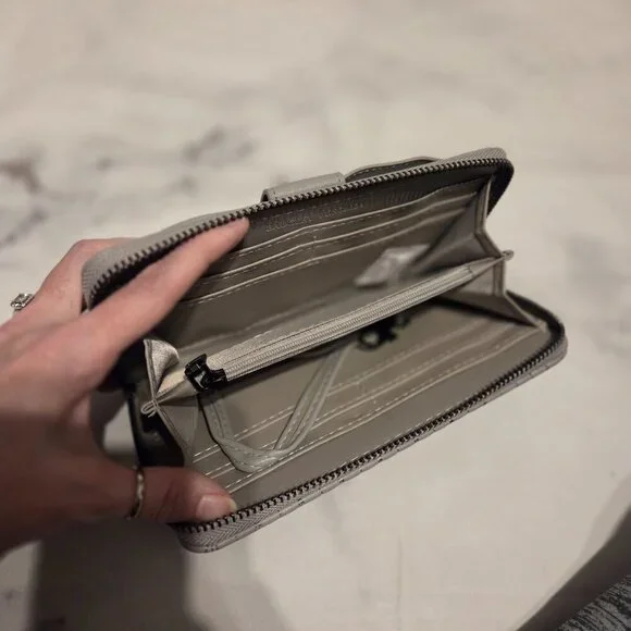 Badgley Mischka Grey Wallet/Phone Holder #0014 - Picture 3 of 4